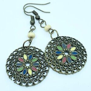 Enamel Long Dangle Boho Earrings